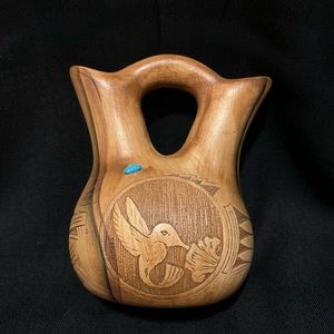 Dwayne Blackhorse Navajo Hummingbird Wedding Vase